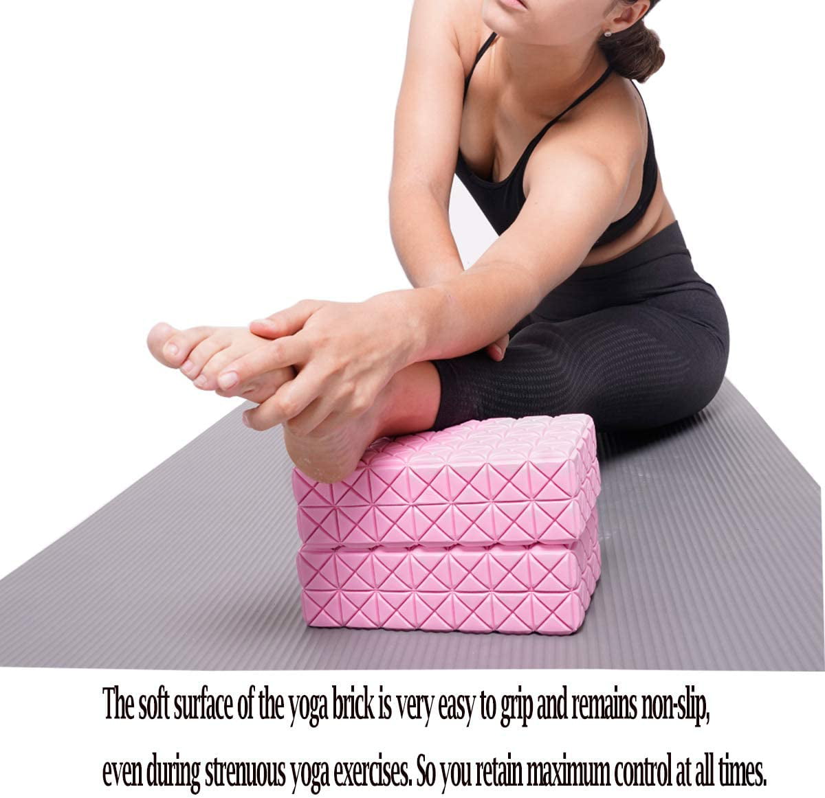 Yoga Block Foam Brick Latex-Free Foam Soft Non-Slip Surface Yoga Pilates New 