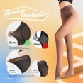 thumbnail image 3 of 2 Pairs Women Fleece Lined Tights-Fake Translucent Leggings High Waist Pantyhose Sheer Thick Warm Tights For Women, 3 of 6