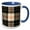 Blue/White, variant on 3drose, Image of Macpherson Clan Kilt Scottish Tartan Plaid Pattern, 11oz Two-tone Blue Mug