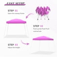 thumbnail image 6 of Outdoor Basic 8'x10' Pop Up Canopy Tent Party Wedding Folding Commercial Instant Shelter Sun Shade with Carring Bag, Pink, 6 of 10