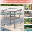 thumbnail image 5 of CHYVARY Outdoor PE Rattan Side Table, Rectangular Water-Proof Coffee HIPS Tabletop for Indoor and Outdoor,Gray, 5 of 5