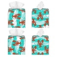 thumbnail image 2 of Sikiie Lobsters Of Turquoise Waves Leather Tissue Box Cover Square, tissue box holder - 5.2”x5.2”x5.2”, 2 of 7