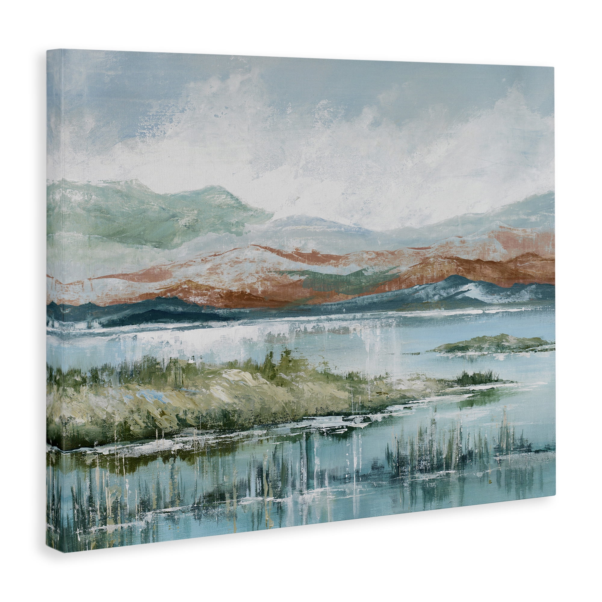 Stupell Industries Western Rustic Landscape Landscape Painting Gallery Wrapped Canvas Art Print Wall Art, 20 x 16