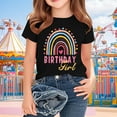 thumbnail image 2 of QTOCIO Toddler Girl Clothes, Summer Girls Shirts, New Birthday Day Shirts for Kids Short Sleeve Graphic T-Shirt Round Neck Top for 2-15 Years, Black, 9 Years, 2 of 6