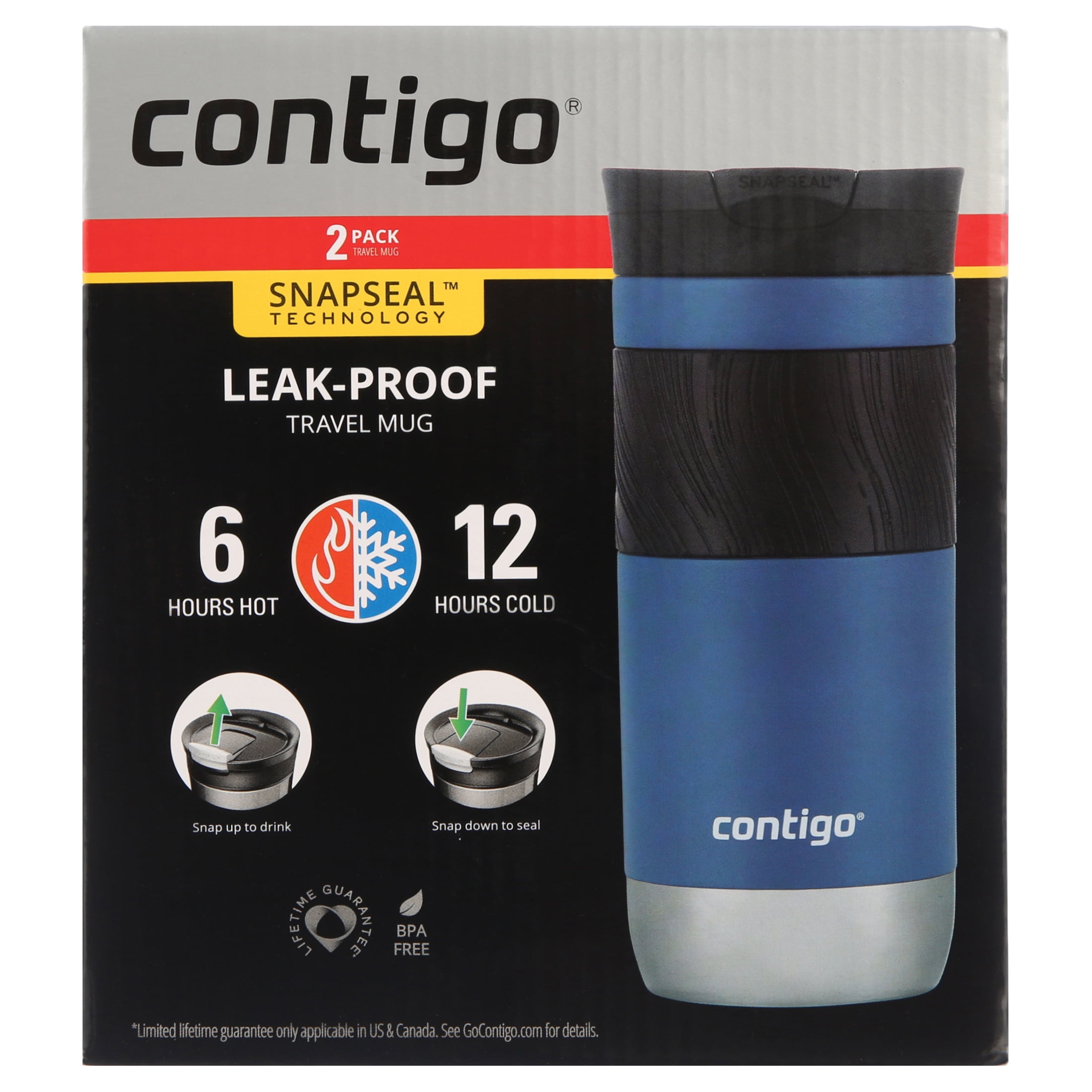 Contigo Snapseal 20 Oz Travel Mug Set Hot Cold Cups Leak Proof