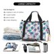 thumbnail image 5 of Fotbe Palm Leaves Bolsa de Viaje con Estampado, Bolsa de Fin de Semana para Mujer con Compartimento para Zapatos, Bolsa de Gimnasio con Bolsillo Húmedo, 5 of 7