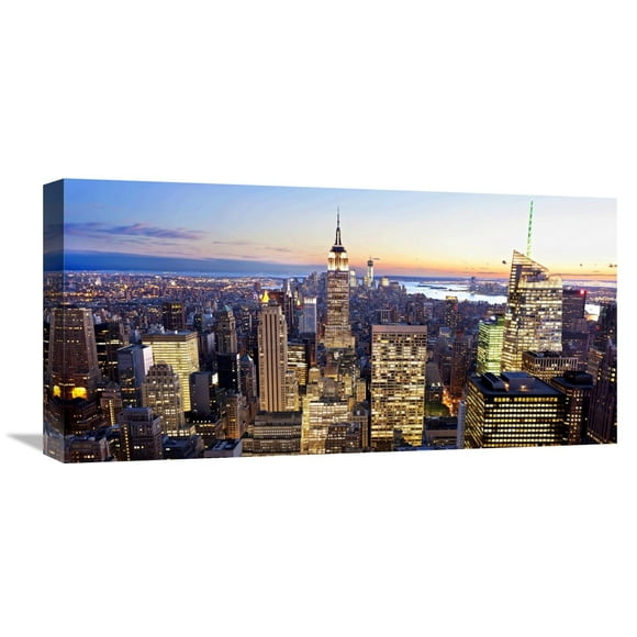 Vadim Ratsenskiy 'Aerial view of Manhattan, NYC' Canvas Wall Art