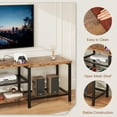 thumbnail image 4 of IdealHouse 67" TV Stand with LED Lights & Power Outlets, Large Entertainment Center for 55-75 Inch TVs, Media Console with Storage for Living Room & Bedroom, Brown, 4 of 7
