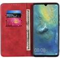 thumbnail image 2 of IBAOLE for Huawei P30 Pro Wallet Case, Premium PU Leather Flip Folio Case,Magnetic Closure，Stand Function with Card Slots/Cash for Huawei P30 Pro-Dark Brown Huawei Mate 20 X--*Red Huawei Mate 20 X, 2 of 7