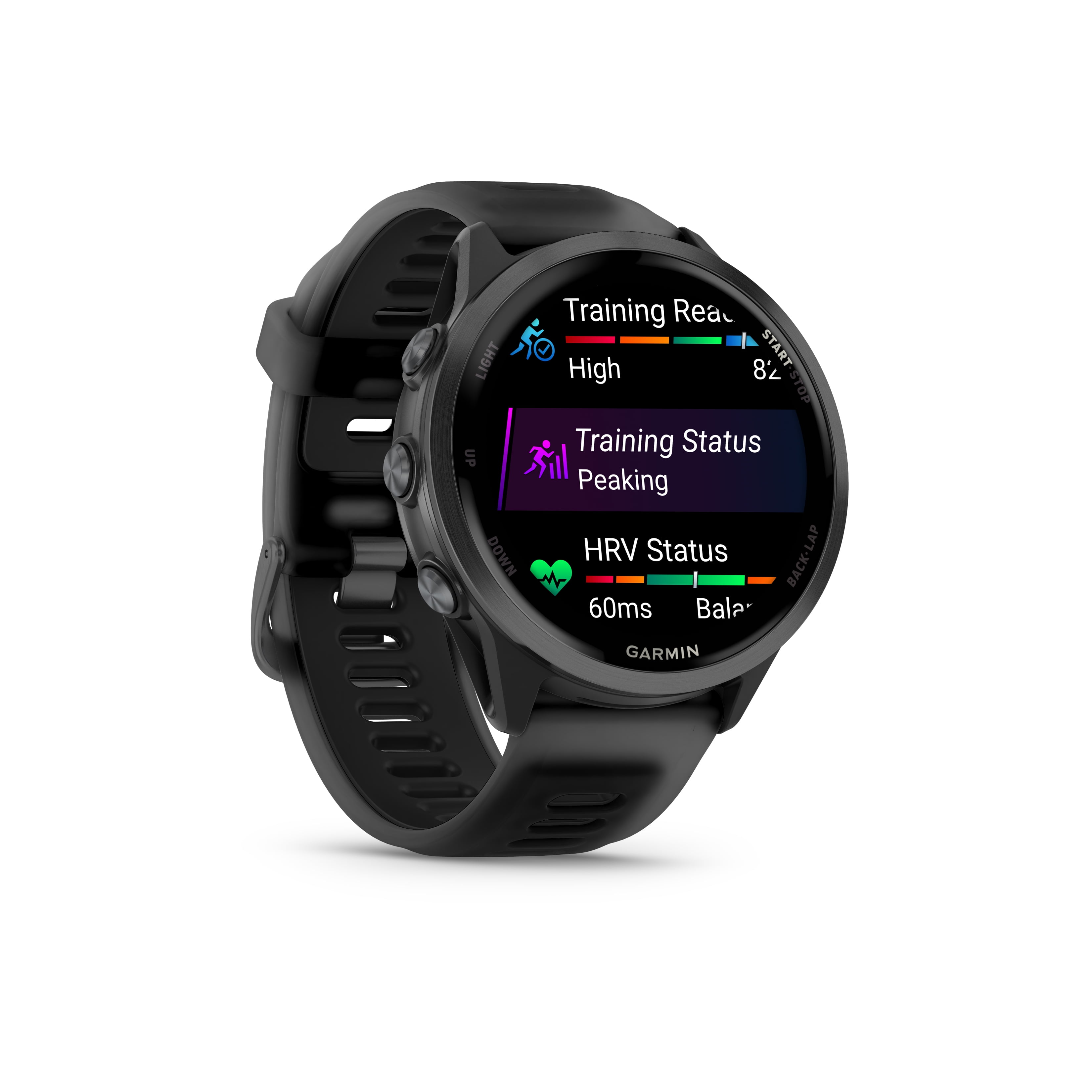 Garmin Forerunner® 570 GPS Smartwatch - 47mm - Slate Grey Aluminum Bezel with Translucent Black/Black Band