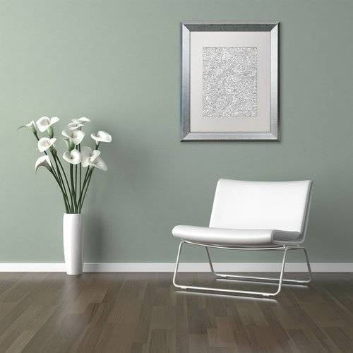 Trademark Fine Art "Oodles of Doodles" Canvas Art by Hello Angel, White Matte, Silver Frame