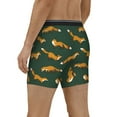 thumbnail image 6 of Mens Underwear, Dark Green Fox Print Mens Underwear Boxer Briefs, Soft Breathable Underwear Long Leg For Men, 6 of 8