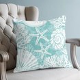 thumbnail image 4 of Pillow Covers 24x24 Set of 2, Teal Green Starfish Coastal Throw Pillow Covers Decorative Couch Cushion Cover, Summer Coral Shell Beach Nautical Microfiber Soft Pillowcases for Bedroom Living Room, 4 of 9