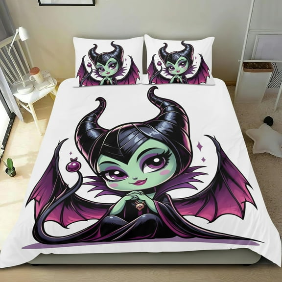Villains Themed Bed Sheet Set Three Piece Set 53x79 Inches Comfortable And Skin Friendly Unique Design Creating A Star Studded Night