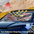 thumbnail image 3 of Yuyamidu Eagle Car Sunshade for Windshield for SUV Van Truck USA Flag Windshield Visor Accessories Anti-Slip Car Sun Shade Windshield Keep Your Vehicle Cool and Damage Free, 3 of 7