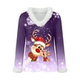 thumbnail image 5 of Rotm Christmas Womens Tops Trim Christmas Tree Print T-Shirt Long Sleeve Crewneck Sweatshirt Xmas Holiday Pullover Tops(Purple,L), 5 of 5