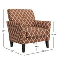 thumbnail image 5 of HL Home Furnishings Alex Transitional Flared Arm Armchair in Orange Trellis, 5 of 10