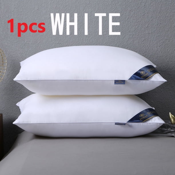 Pisexur funda de almohada Cuatro opciones de color. Relleno de plumón de seda. Protección para el cuello. Almohada saludable. Ayuda cómoda para dormir. Salud de la columna cervical.