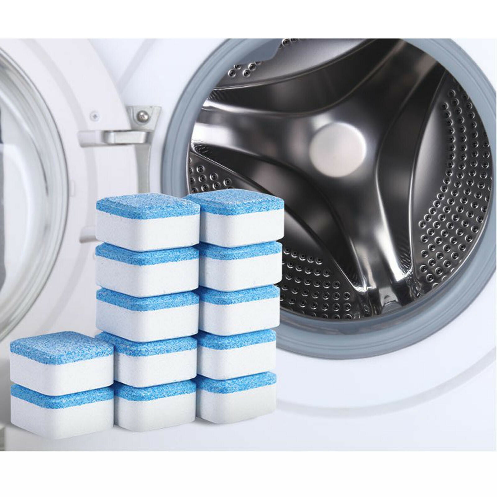12Pc Multi-functional Washing Machine Tub Bomb Cleaner Effervescent Tablets