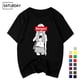 thumbnail image 2 of Camiseta de algodón con estampado negro de Senpai Anime Girl Nerdy para hombre, camiseta de manga corta para mujer, camiseta de algodón, ropa unisex Harajuku, 2 of 5
