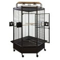 thumbnail image 3 of CC3232 Black Large Corner Bird Cage, by A&E Cage Compamy, 3 of 5