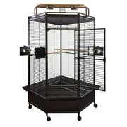 CC3232 Black Large Corner Bird Cage, by A&E Cage Compamy