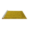 thumbnail image 2 of Ahgly Company Machine Washable Indoor Square Oriental Yellow Industrial Area Rugs, 8' Square, 2 of 4