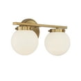 thumbnail image 5 of Trade Winds Lighting 2-Light Bathroom Vanity Light In Natural Brass, 5 of 6
