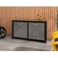 thumbnail image 2 of Eiffel Garage Work Station Set of 3 in Matte Black and Grey, 2 of 7