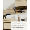 thumbnail image 5 of Joyyskill Mid Century Modern Floating Nightstand Set of 4, Wall Mounted End Table with Drawer and Open Compartment Wooden Bedside Night Stand Small Storage Cabinet, Light Oak, 5 of 7