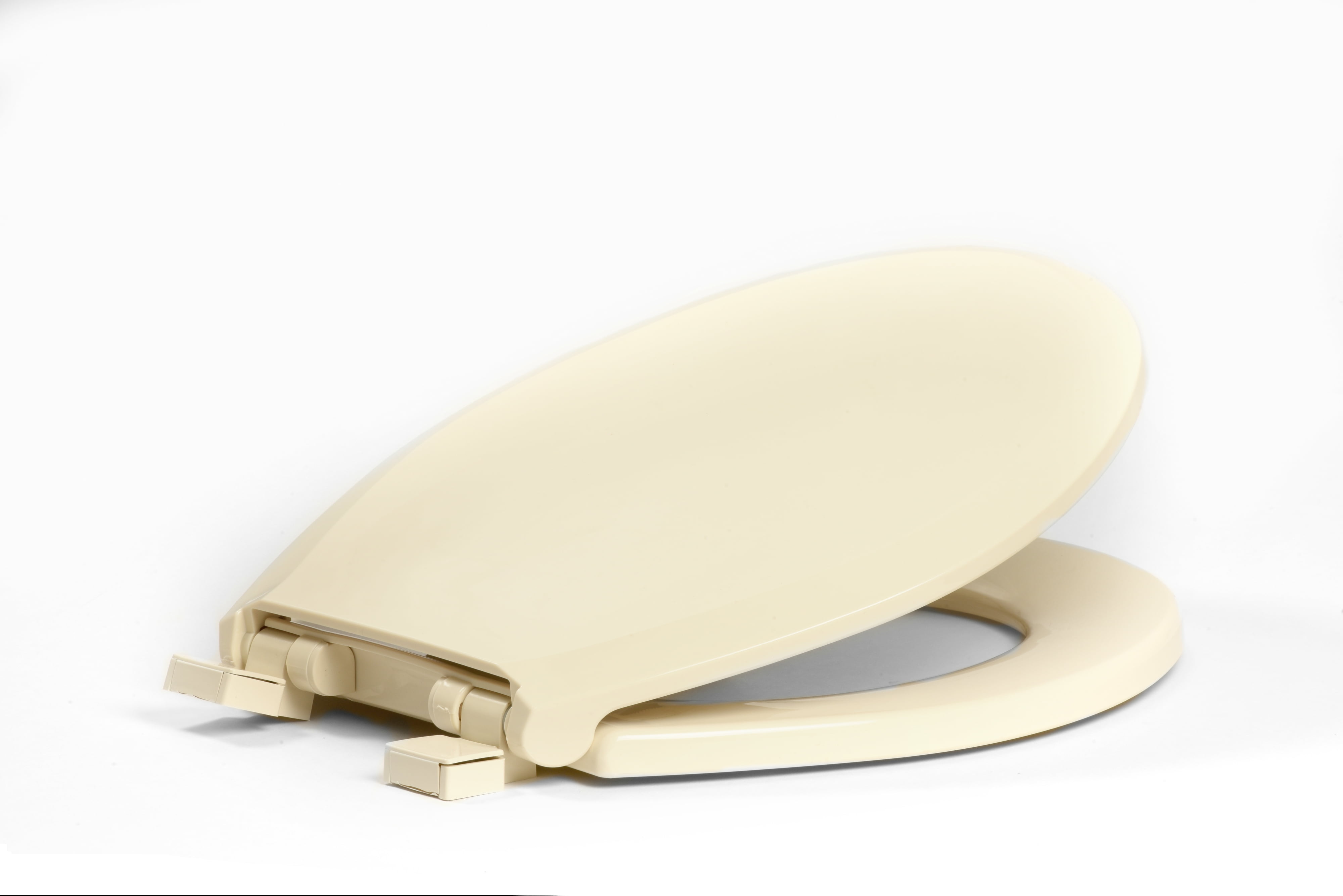 Centoco 3700SC106 Round Plastic Toilet Seat with Safety Close, Bone