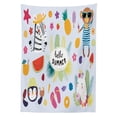 thumbnail image 3 of Ambesonne Summer Tablecloth Rectangular Table Cover, Vacation Monkey Zebra Sunny, 60"x90", Pale Blue Multicolor, 3 of 4