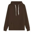 thumbnail image 3 of Sweatshirt Women Women's Solid Sweatshirt Fashionable Women's Hooded Solid Color Sweatshirt With Pocket Casual Style & Comfortable Fit, 3 of 3