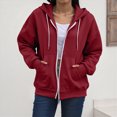 thumbnail image 2 of Towmus Womens Zip Up Hoodies Oversized Sweatshirts Girl Y2K Fall Clothes Casual Long Sleeve Fashion Sweatshirt Pullover, 2 of 5