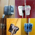 thumbnail image 3 of Stainless Steel Padlock Hasp Gate Door Lock Small Anti-Theft Door Latch for Toilets Windows Pet Furniture Gate Lock, Left, 3 of 4