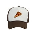 thumbnail image 1 of Adult Men's Pepperoni Pizza Slice Rope Foam Trucker Hat, White/Brown, 1 of 2