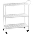 thumbnail image 2 of LOKKHAN 3-Tier Rolling Bar Cart with Handle, Indoor-Outdoor Patio Mobile Serving Cart Beverage Cart, Coffee Station Drink Trolley for Home Kitchen, Living Room, Storage Islands & Carts, Modern White, 2 of 9