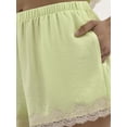 thumbnail image 3 of No Boundaries Satin Sleep Shorts with Scallop Lace Trim, 1.75'' Inseam, Women’s, 3 of 4