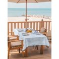thumbnail image 2 of Outdoor Tablecloths with Umbrella Hole & Zipper, Cute Bow 54x80 Inch Tablecloth Rectangle, Blue Bowknot Minimalist Solid Color Waterproof Table Cloth, Patio/Pool/Picnic Table Covers, 2 of 8