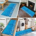 thumbnail image 6 of Summer Nautical Washable Runner Rugs 2'x6', Ocean Sea Jellyfish Cartoon Starfish Coral Bubble Low Pile Throw Entryway Rug Non-Slip Sturdy Edge Binding Carpet for Indoor Bedside Entrance Bedside, 6 of 9