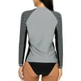 thumbnail image 4 of Maillot de Bain à Manches Longues pour Femmes UPF 50+ Rayé, 4 of 5