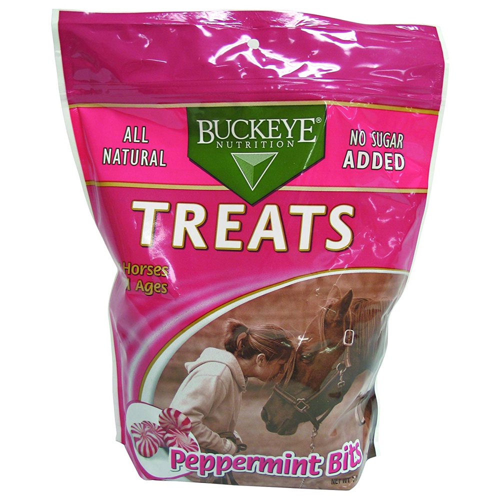 Buckeye AllNatural No Sugar Added Peppermint Bits Treats for Horses, 1