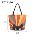 thumbnail image 5 of FORMRS Womens Canvas Tote Bag with Zipper Inner Pocket Shoulder Handbag, Black Cat, 5 of 7