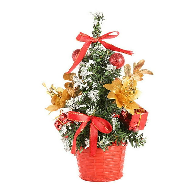 Matsuzay Pino de Navidad de 20cm, árbol Artificial pequeño, decoración de Navidad falsa, accesorio DIY, atmósfera de Año Nuevo, adorno para centro Kits de decoración para fiestas rojo Matsuzay HA008880-02