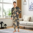 thumbnail image 3 of joogoo Palm Retro Tree Boat Unisex Adults Onesies Pajamas Jumpsuits M, 3 of 7