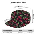 thumbnail image 2 of Adjustable Baseball Cap, Ripe Red Cherry Flat Bill Trucker Flat Brim Hats Dad Hat for Men Women - Snapback Hat Adjustable Size, 2 of 7