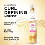 Pantene Curl Defining Mousse, Pro-Vitamin B5 and Antioxidant Formula, Moisture Lock, 6.6 fl oz