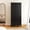 Black, variant on CBJCBJ 70"Mid-Century Wood Armoires Wardrobe Closet, Bedroom Clothing Storage Cabinet with Hanging Rail, Black