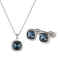 thumbnail image 1 of Set de Joyería para Mujer Oro 14k o Plata con Zirconia Cúbica LuckyLy, Juego de Collar y Aretes Mujer, Modelo Cleo Azul azul UNITALLA, 1 of 6