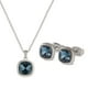 thumbnail image 1 of Set de Joyería para Mujer Oro 14k o Plata con Zirconia Cúbica LuckyLy, Juego de Collar y Aretes Mujer, Modelo Cleo Azul azul UNITALLA, 1 of 6
